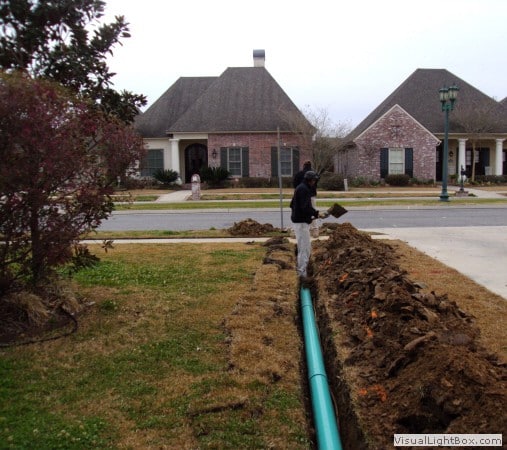 drainage in residential lawn